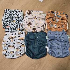 Kinder essentials one size pocket diapers bundle of six